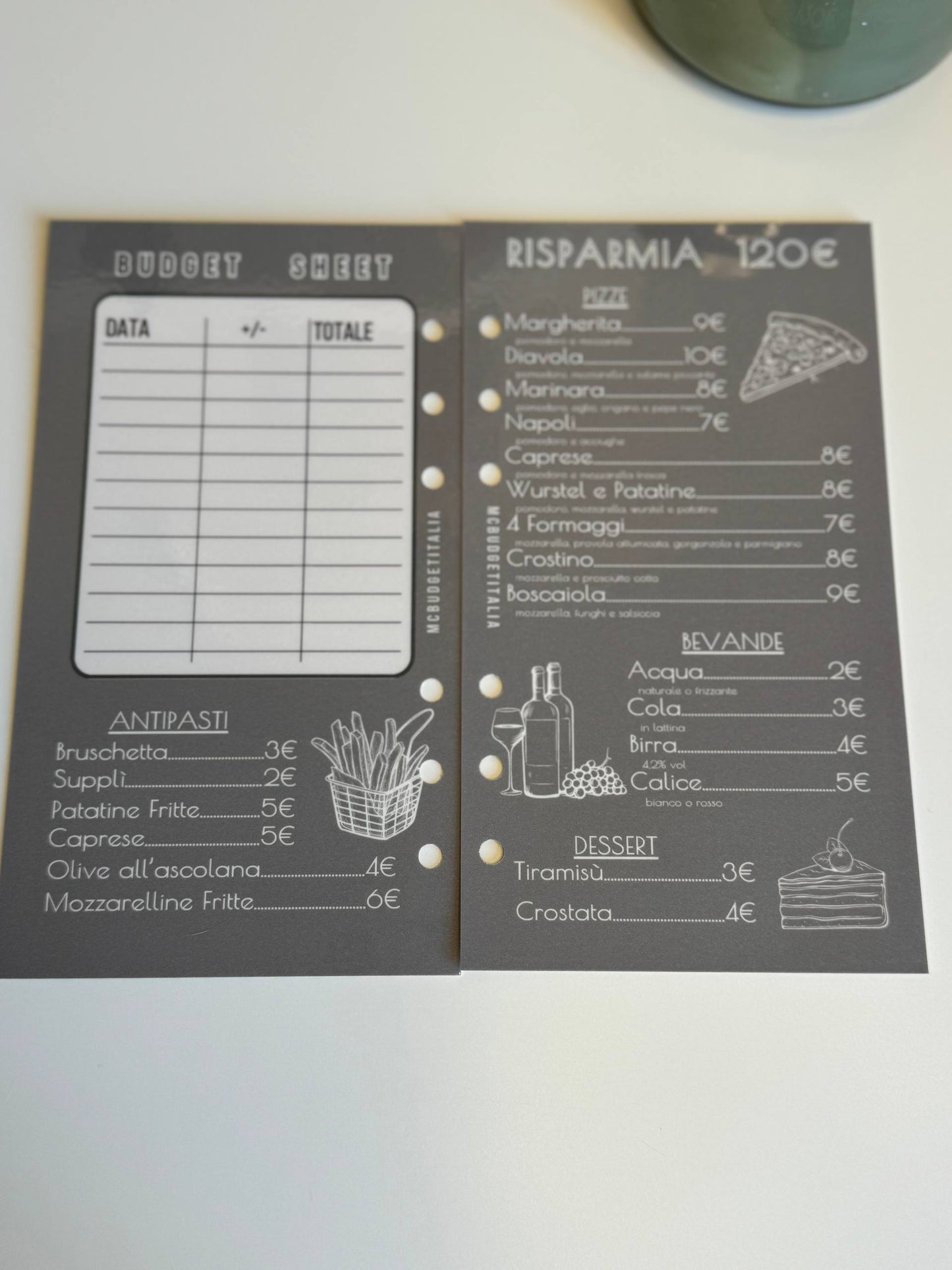 NOTEBOOK Menu